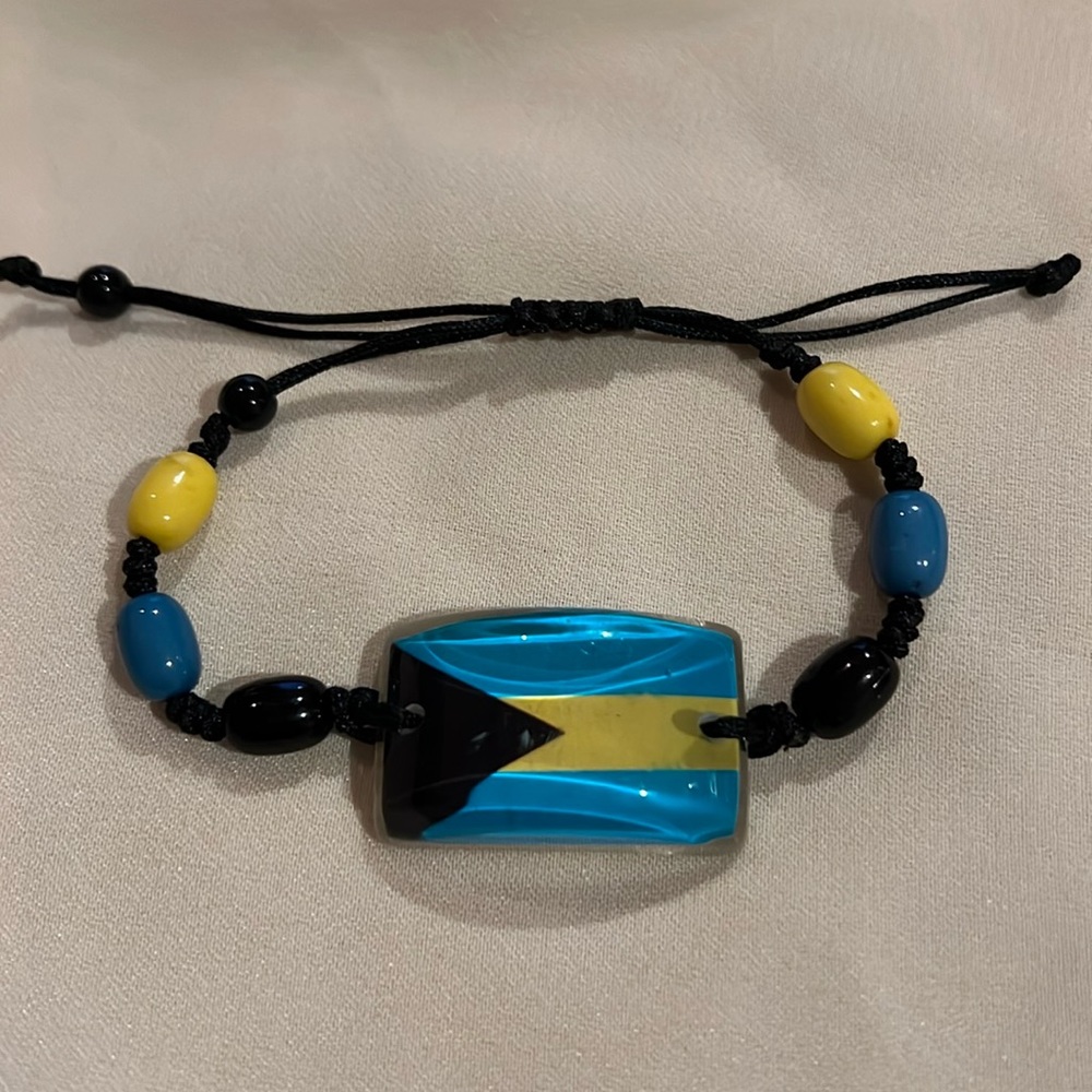 Bahamas flag wrist bracelete